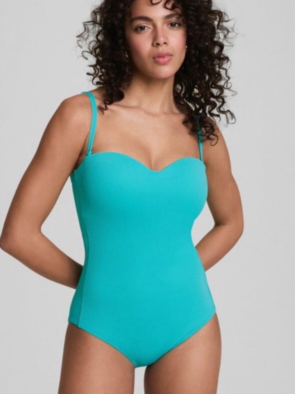 NWT SPANX® Piqué Teal One Piece